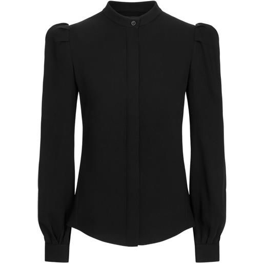 Oscar de la Renta blusa in georgette di seta - nero