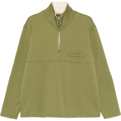 Namacheko felpa con mezza zip - verde