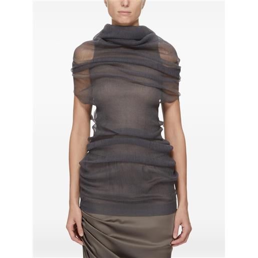 Rick Owens blusa semi trasparente - grigio