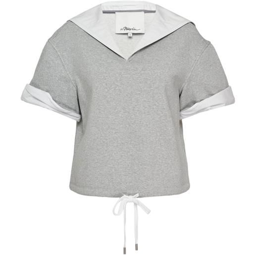 3.1 Phillip Lim top con coulisse - grigio