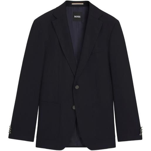 BOSS blazer monopetto con tasca - blu