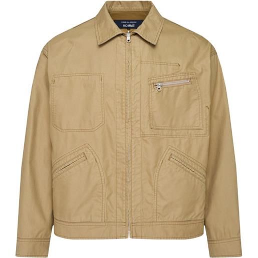 Comme des Garçons Homme giacca con zip e tasca - toni neutri