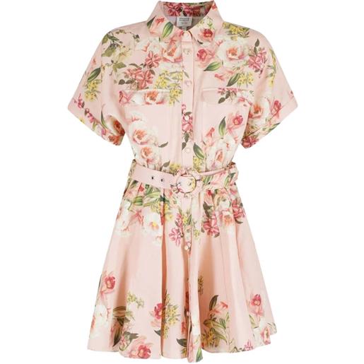 Hemant And Nandita floral-print belted dress - rosa