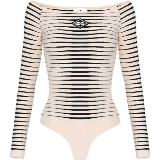 Elisabetta Franchi body con spalle scoperte - toni neutri