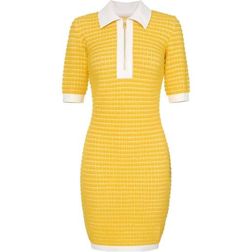 Elisabetta Franchi waffle-stitch mini dress - giallo
