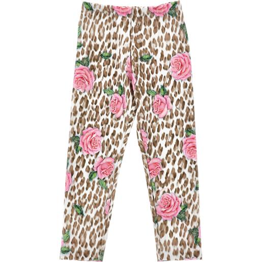 Monnalisa leggings con stampa rose