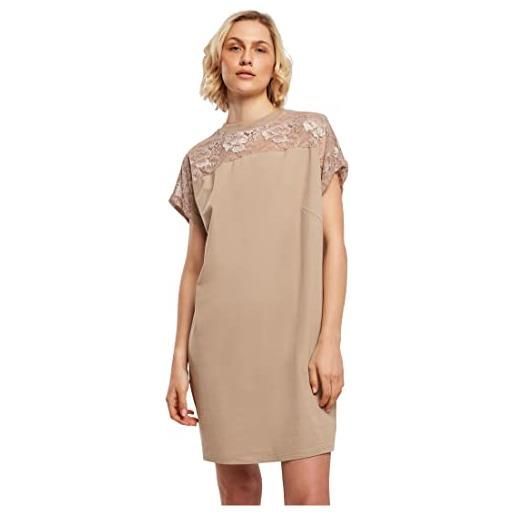 Urban Classics abito da donna in pizzo, tortora, xs