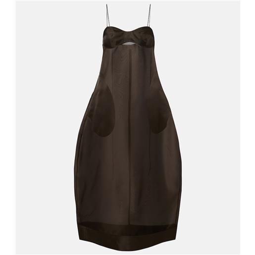 Rohe róhe abito bustier in organza di seta