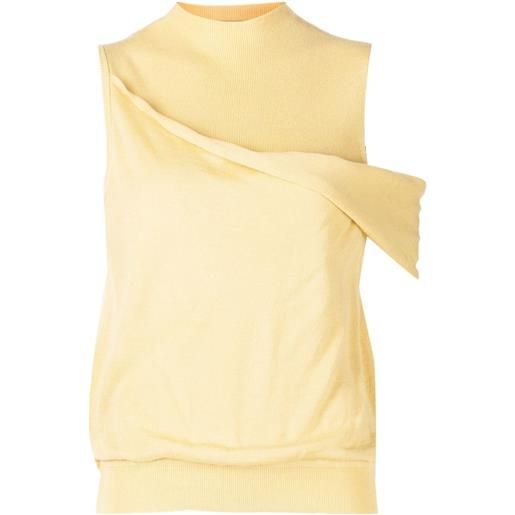 3.1 Phillip Lim top con spalla cadente - giallo