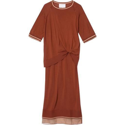 3.1 Phillip Lim abito con design a incrocio - marrone
