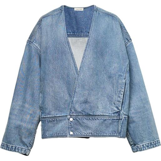 Fear Of God giacca denim senza risvolti - blu