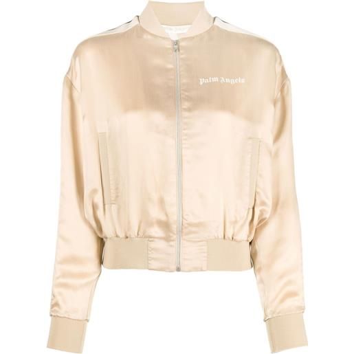 Palm Angels bomber con riga - toni neutri