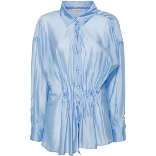 Blanca Vita camicia con colletto ampio - blu