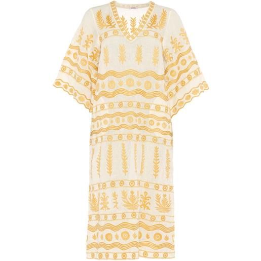 ERES abito midi luxuriance con scollo a v - toni neutri