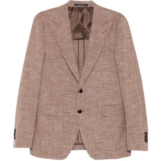 Tagliatore blazer con revers a lancia - marrone