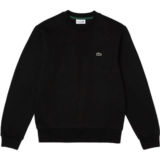 LACOSTE sh9608 031 felpa crew cocco piccolo nero
