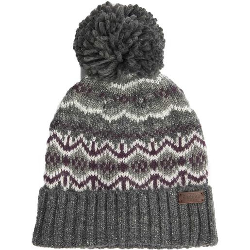 BARBOUR case fairisle beanie slate tartan
