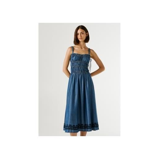 Pepe Jeans per donna. Pl9537793 vestito blu cass [3316597], casual, senza maniche / cinghie, lyocell