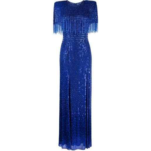 Jenny Packham abito da sera con decorazione lyla - blu