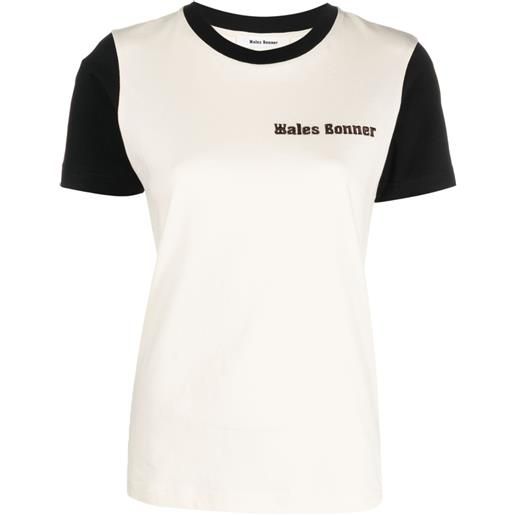 Wales Bonner t-shirt con ricamo - toni neutri