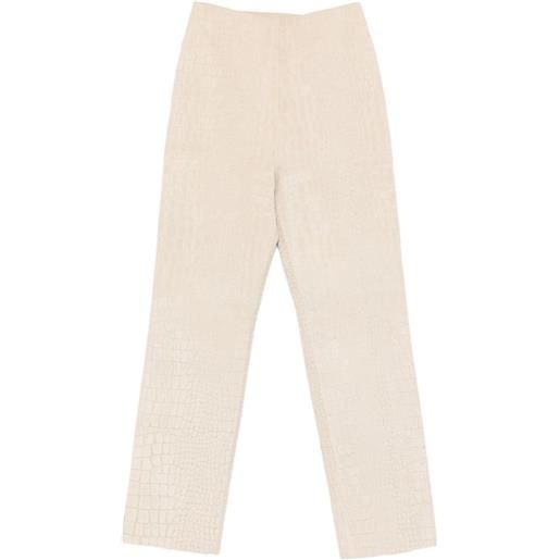 TOVE pantaloni tieve con effetto coccodrillo - toni neutri