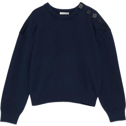 Veronique Leroy maglione con bottoni - blu