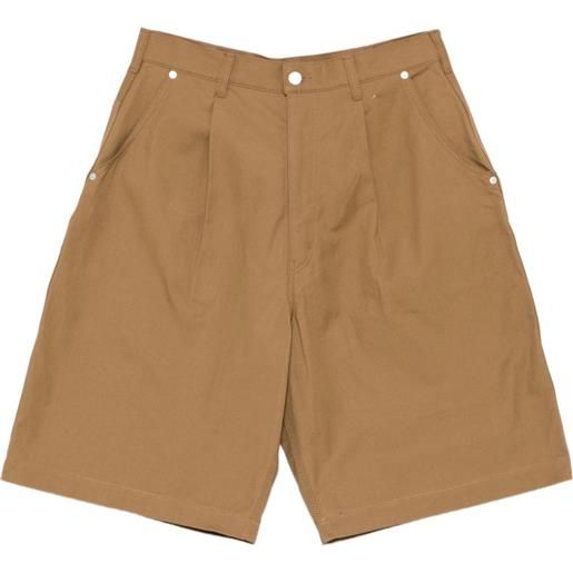 Comme des Garçons Homme shorts con pieghe - marrone