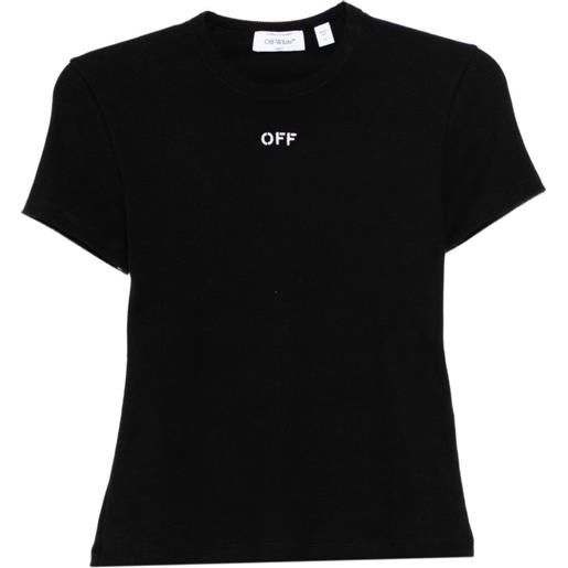 Off-White t-shirt off stamp a coste - nero