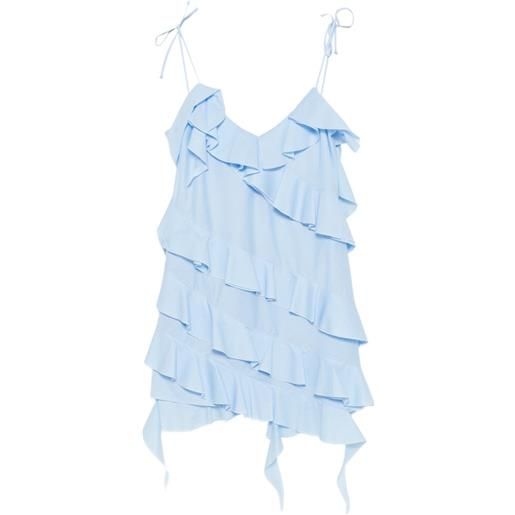 Les Filles d'Eva abito corto con ruches - blu