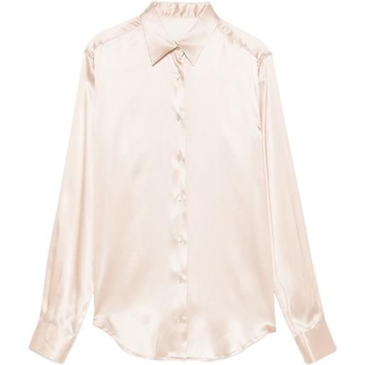 Xacus marta satin-finish shirt - rosa