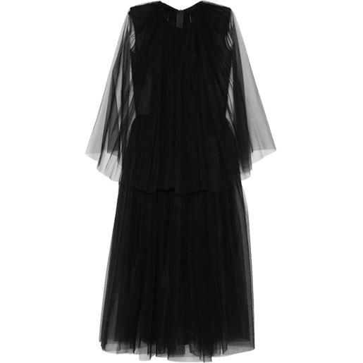 Alchemy abito in tulle con design a strati - nero