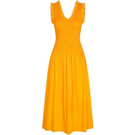 Simon Miller abito midi smanicato zini con scollo a v - giallo