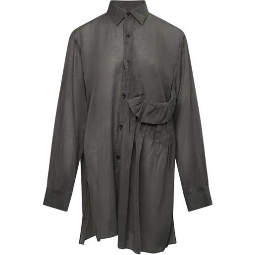 Y's tucked-detail shirt - grigio