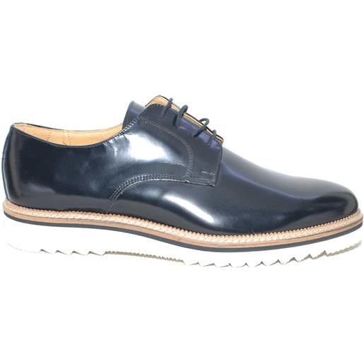 Malu Shoes scarpe stringate nere abrasivato art 4567 ultraleggero fondo light