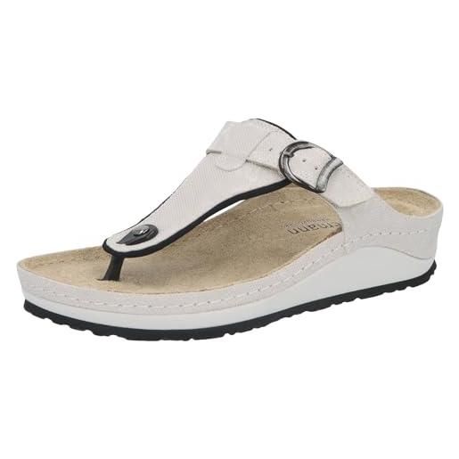 Berkemann mila, infradito donna, bianco crema, 40 eu