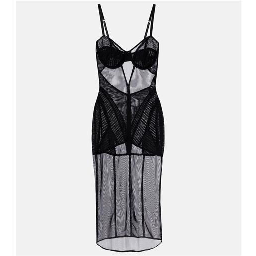 Dolce&Gabbana abito midi in tulle