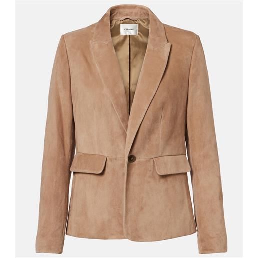 Frame blazer in camoscio