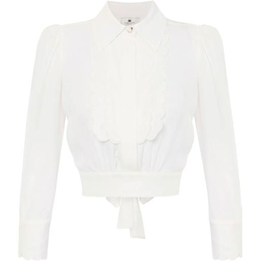 Elisabetta Franchi camicia con ricamo - bianco