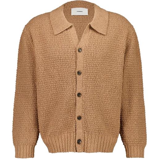 COMMAS cardigan in maglia a rilievo - marrone