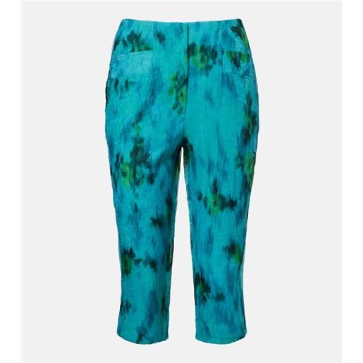 Ganni pantaloni capri con stampa
