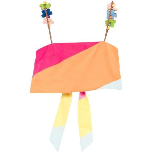 Mira Mikati top con applicazioni a fiore - multicolore