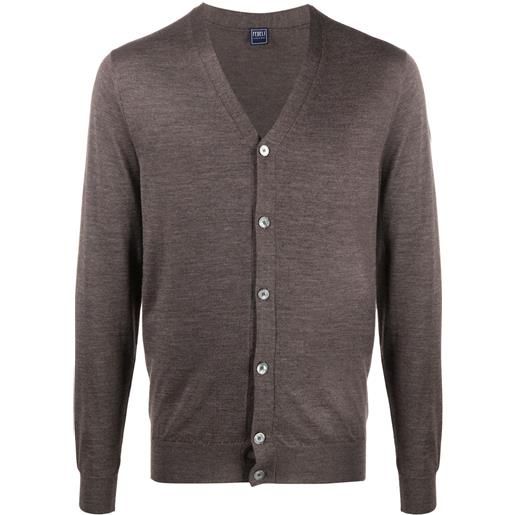 Fedeli cardigan con scollo a v - marrone
