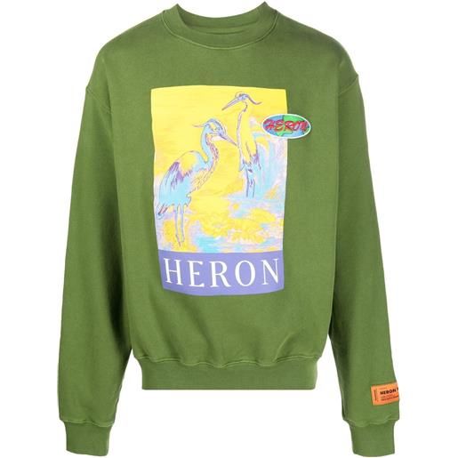 Heron Preston felpa con stampa - verde