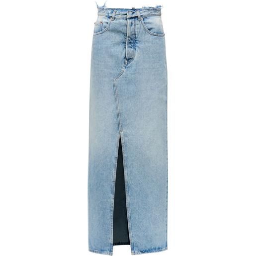 MM6 Maison Margiela gonna lunga denim - blu