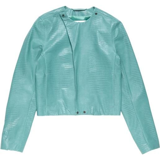Acne Studios giacca in pelle con zip - blu