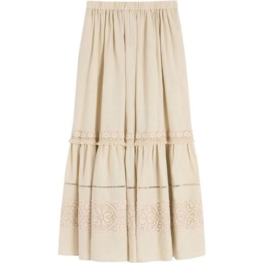 Weekend Max Mara gonna con inserti in pizzo - toni neutri