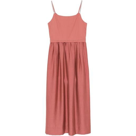 Peserico abito midi con perline - rosa