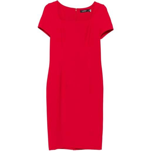 Lauren Ralph Lauren abito drasey a maniche corte - rosso