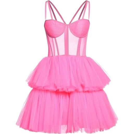 1913 DRESSCODE abito corto con balze - rosa