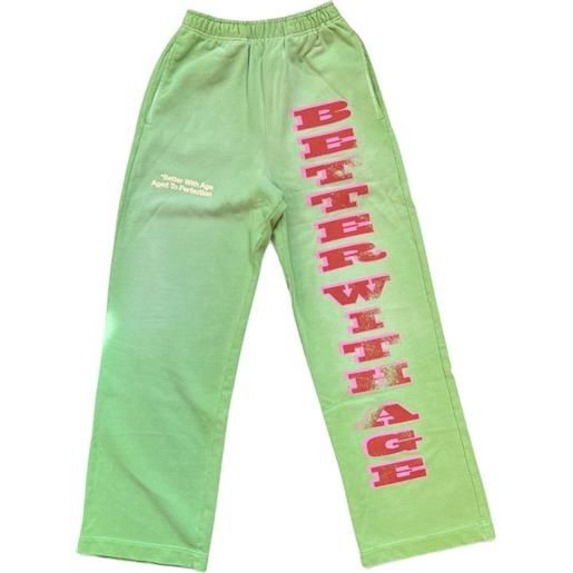 Better with Age pantaloni sportivi con stampa - verde